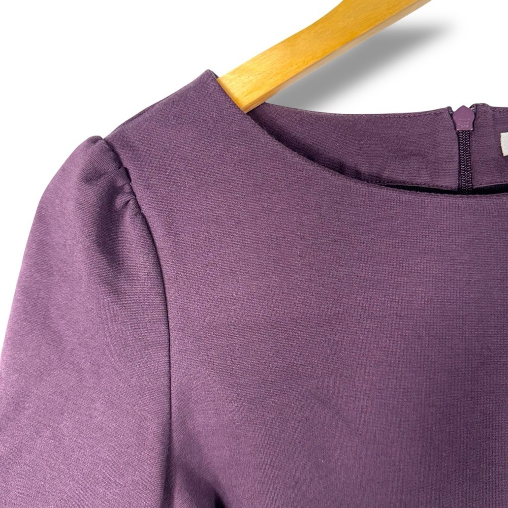 Boden Josephine Boatneck 3/4 Sleeve Ponte Top, Eggplant Purple, Size 4R - Picture 4 of 13